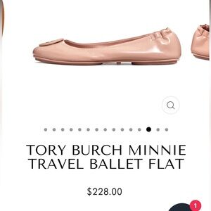 Tory Burch Minnie Ballet Flat Mauve, size 7.5, excellent condition, like new!